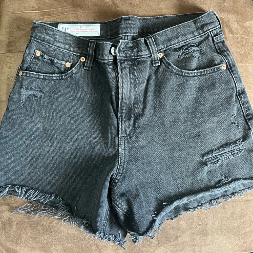 High waisted jean shorts